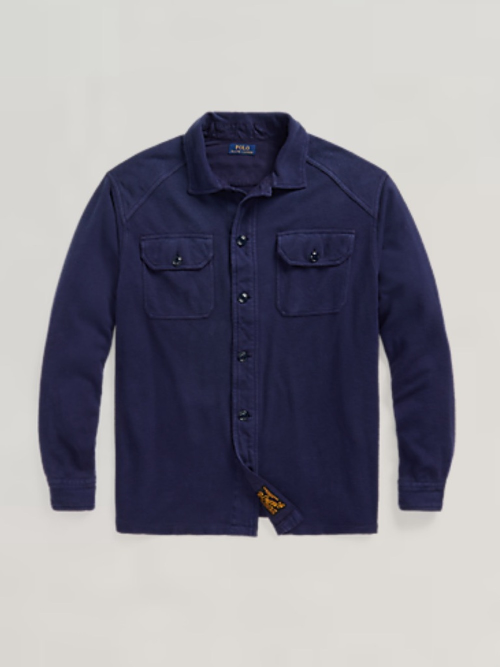 Polo Ralph Lauren Shirt Jacket 2X Big & Tall Navy Cotton Overshirt Chore Coat